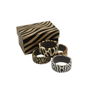 Animal Print Napkin Rings Set Of 4 Handmade Funky Town Cape Town SA